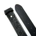 thumbnail image 3 of Classic Western Denim Design Leather Flower/Horse/Bull-head Design Snap Button Belt Men's Women-No Buckle, 3 of 3