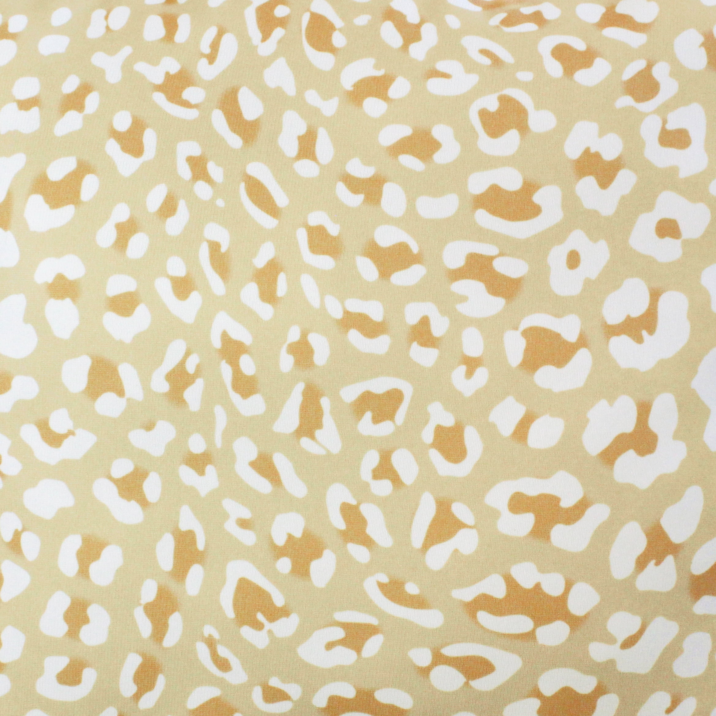 Everything Comfy Leopard Print Decorative Throw Pillow, 16x16 Inch, Tan/White,