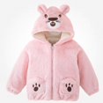 thumbnail image 2 of DJDLJWCJ Girls Winter Fleece Lined Jacket with Bear Ear Soft Comforty Full Zipper Warm Coat Pink Size 7, 2 of 8