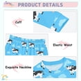 thumbnail image 4 of Cow Tile Cloud Pattern Cotton Pajamas 2 Piece Set Sleepwear Soft and Comfortable Homewear Nightwear, 4 of 7