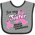 thumbnail image 3 of Inktastic For My Sister - Breast Cancer Awareness Boys or Girls Baby Bib, 3 of 4