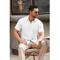 thumbnail image 2 of COOFANDY Men's Casual Dress Shirts Short Sleeve Button Down Shirts Summer Untucked Shirts, 2 of 6