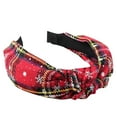 thumbnail image 3 of Christmas Knotted Turban Headband for Women Holiday Wide Hair Band Festive Seasonal Hair Accessory Decorative Headpiece, 3 of 5