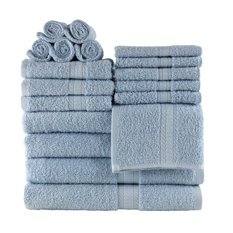 Mainstays Solid Hand Towel, Light School Grey 