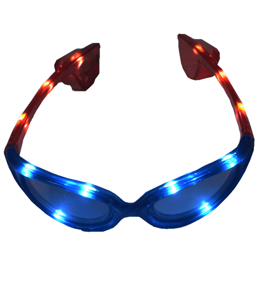 Fun Central (BC602) LED Patriotic Sunglasses, Light up Patriotic