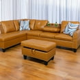 thumbnail image 3 of JESTOP Ottoman with Storage, Faux Leather Ottomans Foot Rest Stool, Rectangle Upholstered Footstool, Storage Bench Ottomans, 28.5"x19.5"x17.5", 3 of 7