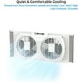 thumbnail image 3 of EZ-Chill 9" Twin Window Fan with Manually Reversible Airflow Control, Auto-Locking Expanders, 3 of 5