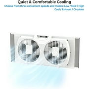 EZ-Chill 9 Twin Window Fan with Manually Reversible Airflow Control, Auto-Locking Expanders