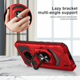 thumbnail image 7 of Compatible Case for Nokia C200 Case with Tempered Glass Screen Protector [Military Grade] Ring Car Mount Kickstand Shockproof Hard Phone Case - Red, 7 of 7