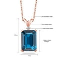 thumbnail image 5 of Gem Stone King 9.52 Ct London Blue Topaz White Diamond 18K Rose Gold Plated Silver Pendant with Chain, 5 of 5