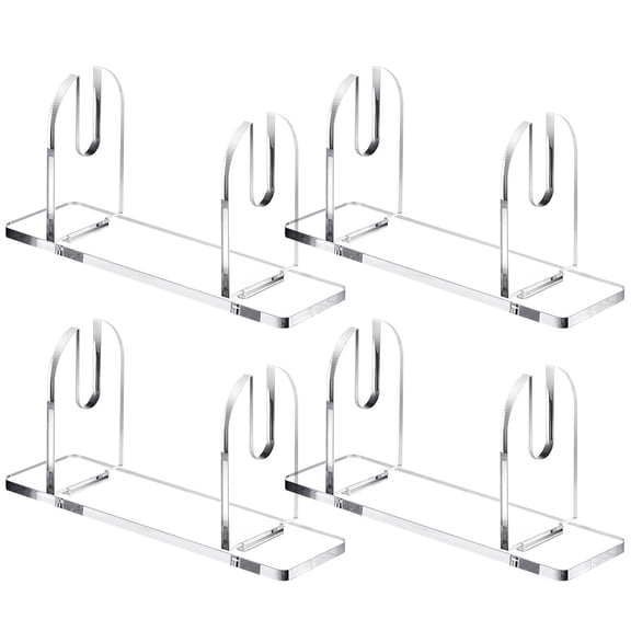 4 Pack Transparent Acrylic Display Stand, Hand Fan Holder Easel, Universal Storage Rack