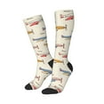 thumbnail image 2 of Haiem Striped Vintage Planes Socks, Funny Novelty Crazy Design Cotton Socks Sports Socks Knee High Socks For Men, Women,1Pairs - Gift For Working Friends, 2 of 9