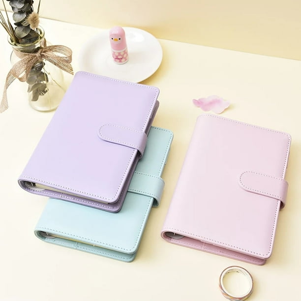 A6 Leather Notebook Binder Refillable 6 Ring For Filler Paper Loose Leaf Personal Planner Cover With Magnetic Buckle Closure Com - A6 Leather Notebook Binder A6 Leather Notebook Binder Refillable 6 Ring For Filler Paper Loose Leaf Personal Planner Cover With Magnetic Buckle Closure Com - A6 Leather Notebook Binder