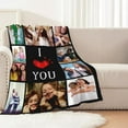 thumbnail image 6 of Custom Blanket with Picture, Customized Throw Photo Blankets Personalized Birthday Gifts for Women, Mother in Law, Grandma Family Anniversary Christmas - 9 Photos Collage, 6 of 6