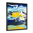 thumbnail image 2 of Designart 'Abstract Marble Composition In Blue and Yellow II' Modern Framed Art Print, 2 of 4