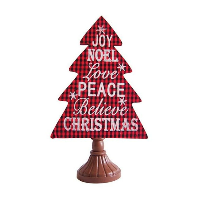Celebrations 9432543 15.55 in. Christmas Tree Card Holder Red - MDF