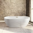 thumbnail image 2 of 65" Streamline N141BBR Soaking Freestanding Tub and Tray With Internal Drain in Brushed Brass, 2 of 8