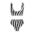 thumbnail image 5 of Daiia Zebra Women's Bikini Set Two Piece Swimsuit High Waisted Bikini Adjustable Straps Bikini Perfect for Beach, Pool, and Summer Vacation-Small, 5 of 9