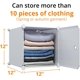 thumbnail image 4 of Gabinete de almacenamiento de 5 cubos, almacenamiento estrecho de ropa con puertas, estantes organizadores de plástico altos para espacios pequeños, uso para clóset, recámara, sala de, 4 of 4