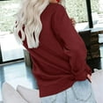 thumbnail image 2 of Womens Tops Fall 2023,Oversized Sweatshirts for Women Crewneck, Women's Autumn Winter Long Sleeve Pullover Tops Solid Color T-shirts Shirts,view your deal today specials, 2 of 5
