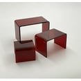 thumbnail image 6 of T'z Tagz New 2 Inch Deep 3 Piece Dark Red Acrylic Riser Display Stand Set 5, 6 of 6