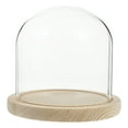 thumbnail image 1 of 1 Ensemble de Housse de Protection de Fleurs en Verre Anti-Poussière avec Base en Bois, 1 of 7