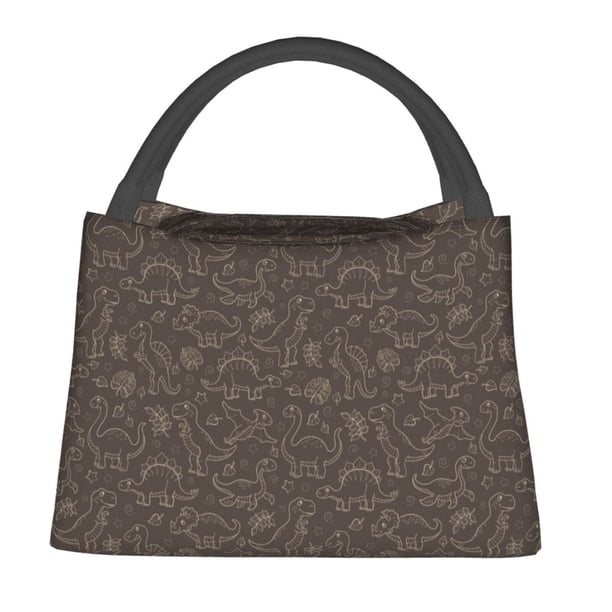 Fotbe Dinosaur Bolsa Térmica Portátil con Estampado, Bolsa de Entrega de Alimentos Aislada, Bolsa Reutilizable de Gran Capacidad para Comidas y Supermercado