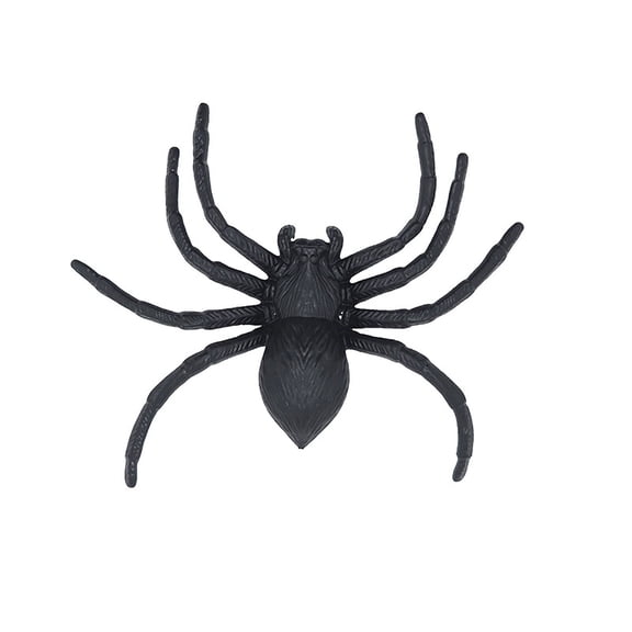 1 Pc Spider Halloween Decorations Realistic Plastic Spiders Toys Halloween Prank Props Small Size Black Spider for Parties Favors, Halloween Party Decorations, 3.94x3.74 Inch, Black