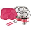 Innobaby Din Smart Stainless Mealtime Set, Pink