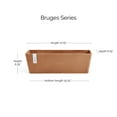 thumbnail image 2 of Ecopots Bruges Durable Modern Rectangular Indoor/Outdoor Recycled Based Composite Flower Pot Planter, Terracotta Color, 17.75", 2 of 4