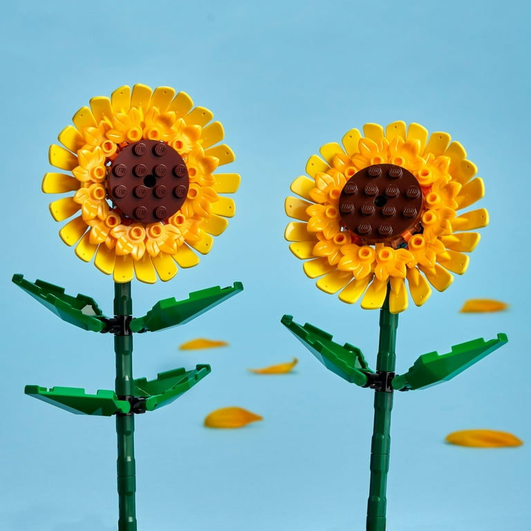 Sunflower Building Block Set - DIY Flower Bouquet With Vase, Creative Gift For Adults & Teens