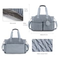 thumbnail image 5 of Sunyuer Diaper Bag Tote for Daily Use, Quilted Mommy Bag Function Maternity Bag Diaper Changing Messenger with Shoulder Strap Wet Pocket, 5 of 8