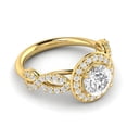 thumbnail image 3 of 1.00ctw Diamond Infinity Engagement Ring in 14k Yellow Gold, 3 of 4