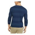 thumbnail image 2 of Tasso Elba Mens Striped Ribbed Trim Pullover Sweater Navy XXL, 2 of 2