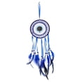 thumbnail image 1 of Atrapasueños de ojo azul malvado hecho a mano, adorno colgante de pared, atrapasueños decorativo de macramé, decoración de protección para la buena suerte, 1 of 7