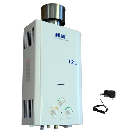 Aquah Outdoor Natural Gas Tankless Water Heater 12 L 3 2 Gpm
