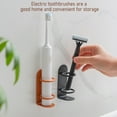 thumbnail image 4 of Opvise Wall-Mounted No-Drill Electric Toothbrush Holder, Carbon Steel Construction, Space-Saving Bathroom Organizer with Adhesive Mount, 3.5cm Inner Diameter, Sturdy & Durable Design, 4 of 8