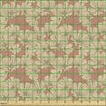thumbnail image 2 of Ambesonne Floral Fabric by the Yard Upholstery, Simplistic Nostalgic Flowers, 10 Yards, Champagne Coral, 2 of 5