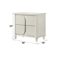 thumbnail image 2 of White Nightstand For Bedroom - 21 In. Package Width With Practical Design 4" Floor Benefit, 2 of 3