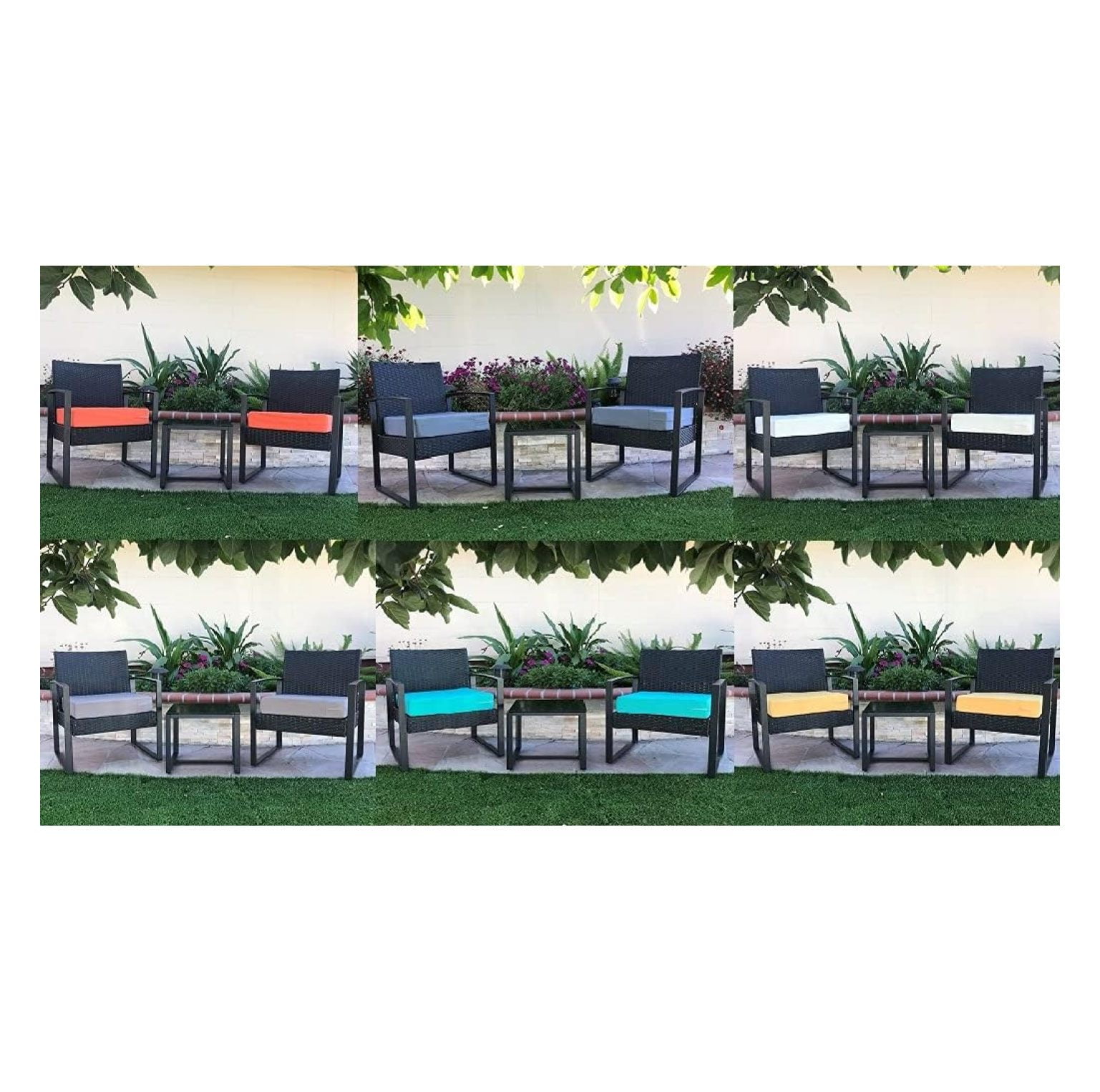 Midnight Dark Navy Outdoor Water Patio Chair Cushion Seat Pillow Covers (25"x25"x5" (4 Covers))