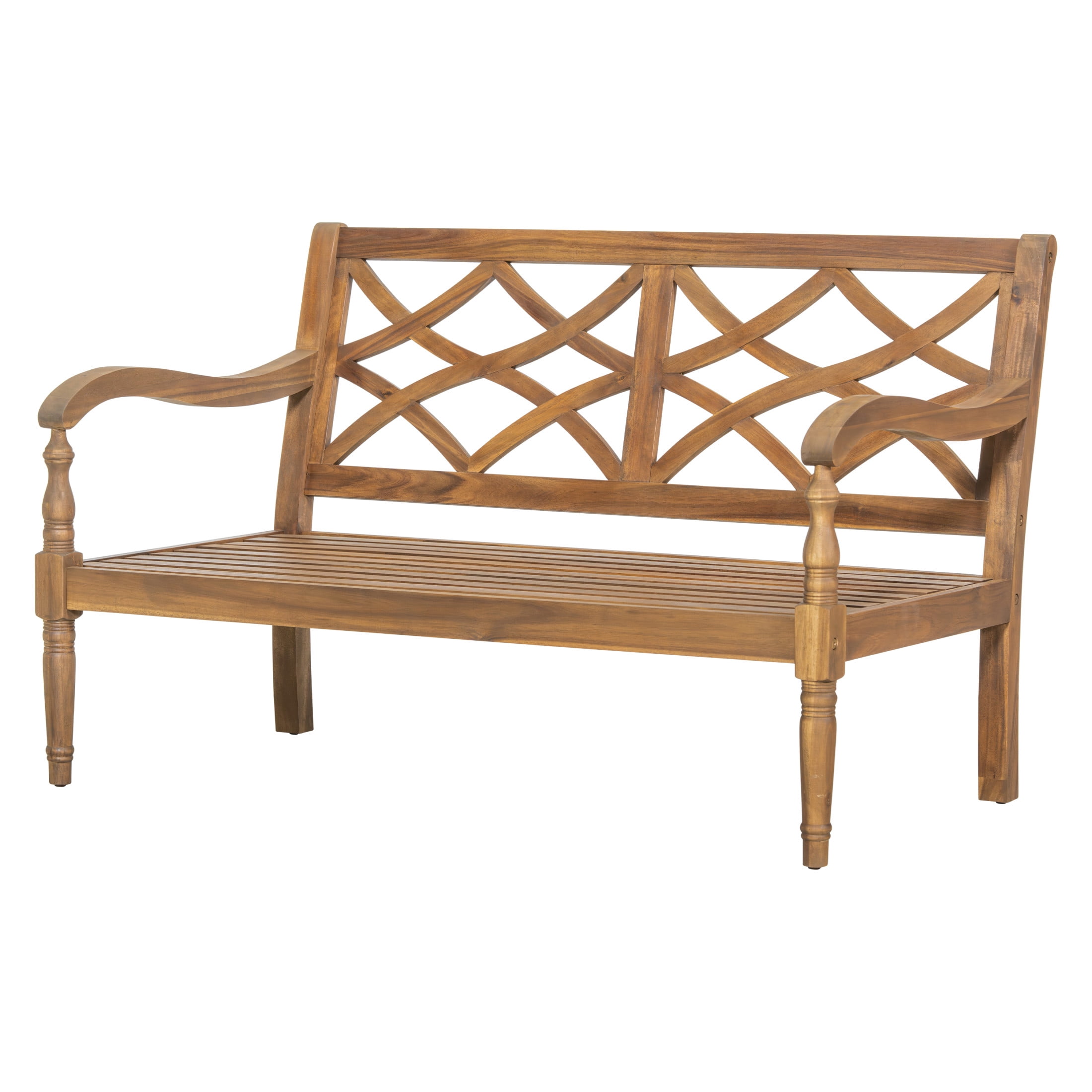 Christopher Knight Home 2-Piece Outdoor Sofa Seating Group with Cushions, Acacia Wood Patio Set, Natural + Beige