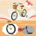 thumbnail image 5 of Gymax 16'' Kids Bike w/ Height Adjustable Handlebar Seat Basket Bell Training Wheels Yellow, 5 of 10