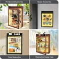 thumbnail image 5 of NestE-11x16 Shadow Box Frame with Light, Memorial Display Case with Shelves and Top Platform, Deep Memorial Shadow Box for Wedding Flowers, Pet Memories and Keepsakes, Brown, 5 of 13