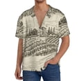 thumbnail image 3 of Xecao offers the Vineyard Landscape for Men's Casual Short-sleeved Shirt, a button-up collared shirt with a pocket, perfect for beach vacations and yacht travel in the Large size., 3 of 7