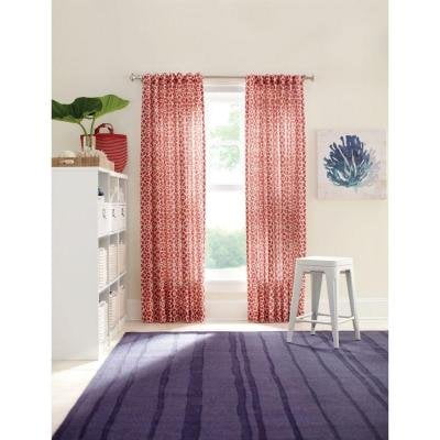 Martha Stewart Living Maine Lobster Full Bloom Back Tab Curtain