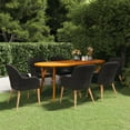 thumbnail image 1 of vidaXL 7 Piece Garden Dining Set Black, 1 of 5