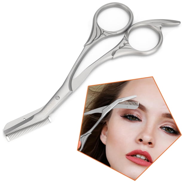 Tijeras para recortar cejas YEPRIME 2 en 1 con peine