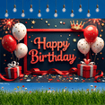 thumbnail image 7 of Decorative Design Birthday Party Banner Star Balloon Happy Birthday for Birthday Celebration Event Decoration Indoor Party, 7 of 7