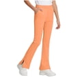 thumbnail image 2 of Pantalones de yoga acampanados de color liso para niñas, con bolsillos y cintura elástica, de poliéster, tallas medianas y grandes., 2 of 9