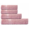 thumbnail image 6 of Melissa Linen, 4-Piece Bath Towel Sets, Bath Towel, Hand Towel, 2 Fingertips Towels, Absorbent and Soft, Dusty Pink, 6 of 9